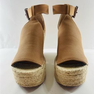 MARC FISHER LTD ALLISON ESPADRILLE TAN SIZE 8.5